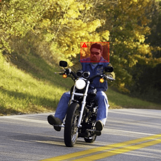 No helmet detection