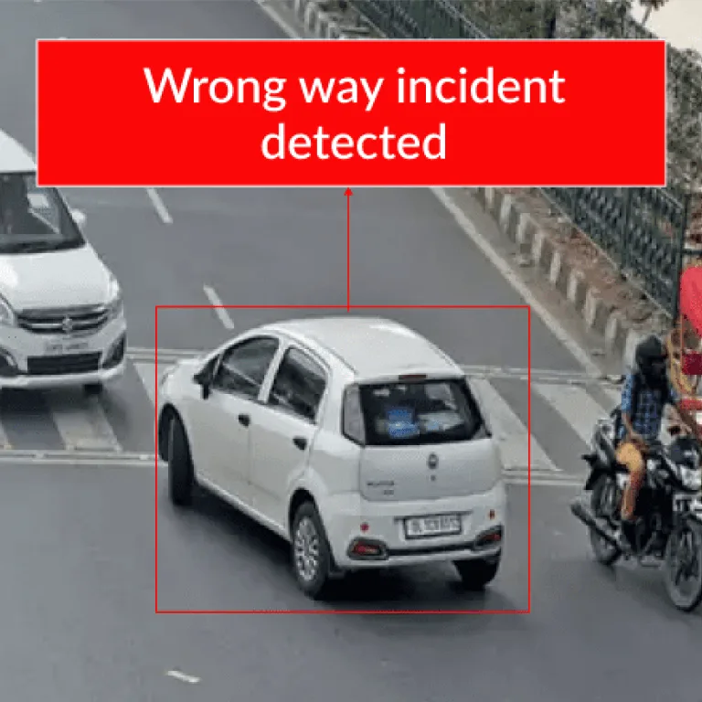 wrong way incident detected