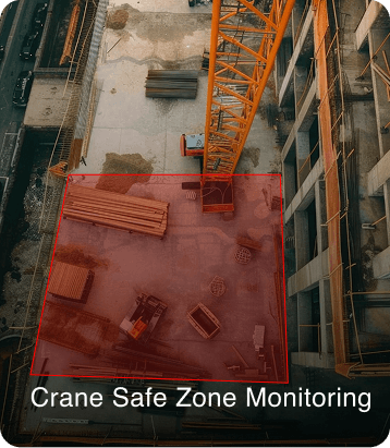 crane safe zone monitering