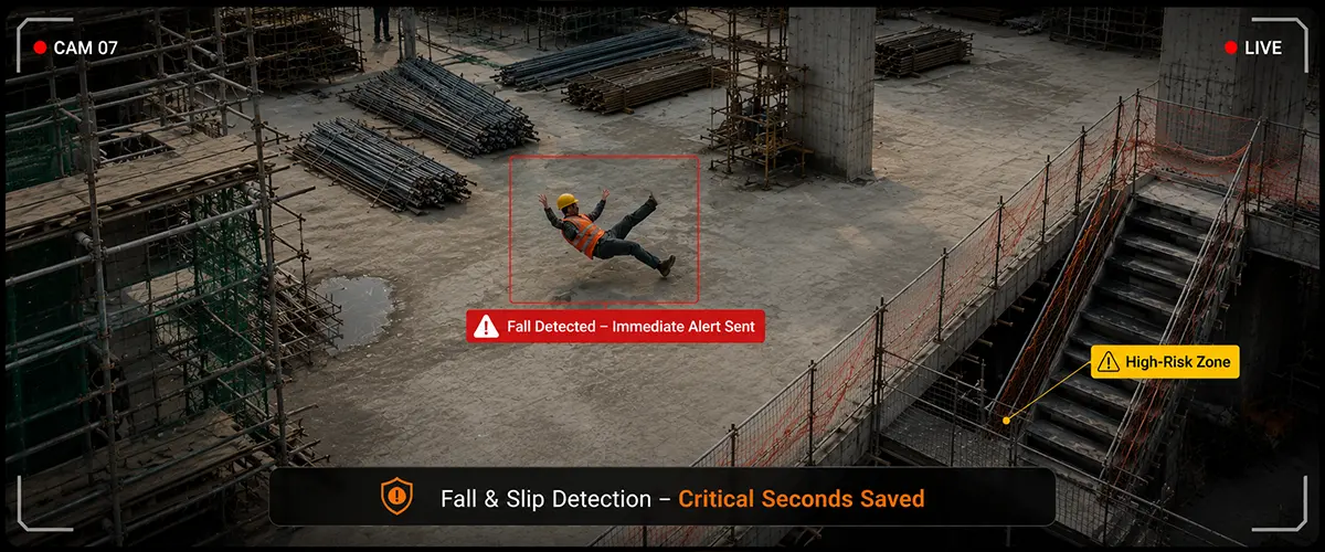 Worker Fall and Slip Detection When Every Second Counts