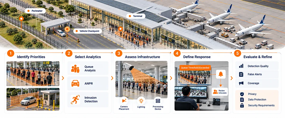 How to Implement AI Video Analytics at an Airport